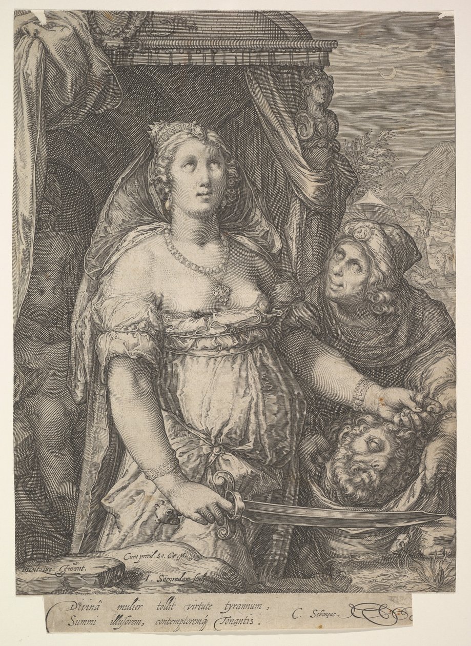 Judit és a Holofernész feje, 15751607. alkotó: Jan Saenredam
