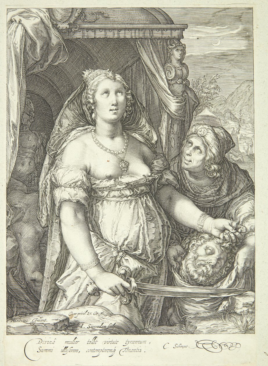 Judit Holofernész fejével alkotó: Jan Saenredam