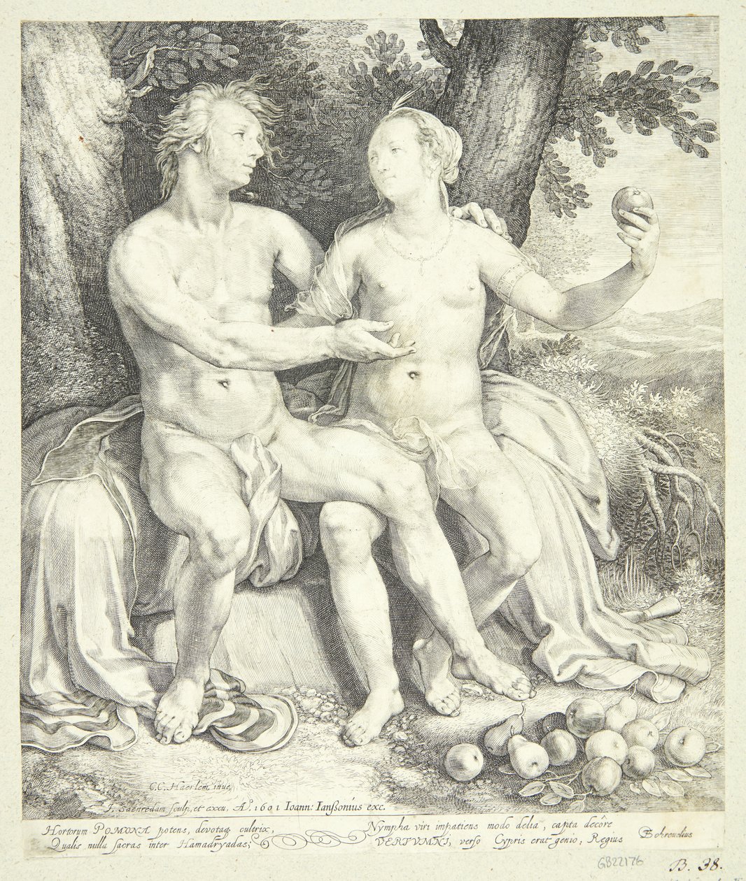 Vertumnus és Pomona alkotó: Jan Saenredam