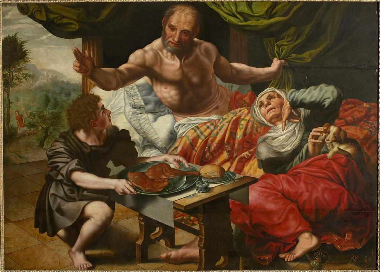 Izsák Blessing Jacob, 16. század közepe. alkotó: Jan Sanders Hemessen van