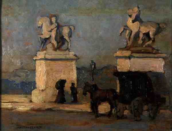 Place de la Concorde, Párizs, 1900 körül (olaj, tábla) alkotó: Jan Stanislawski