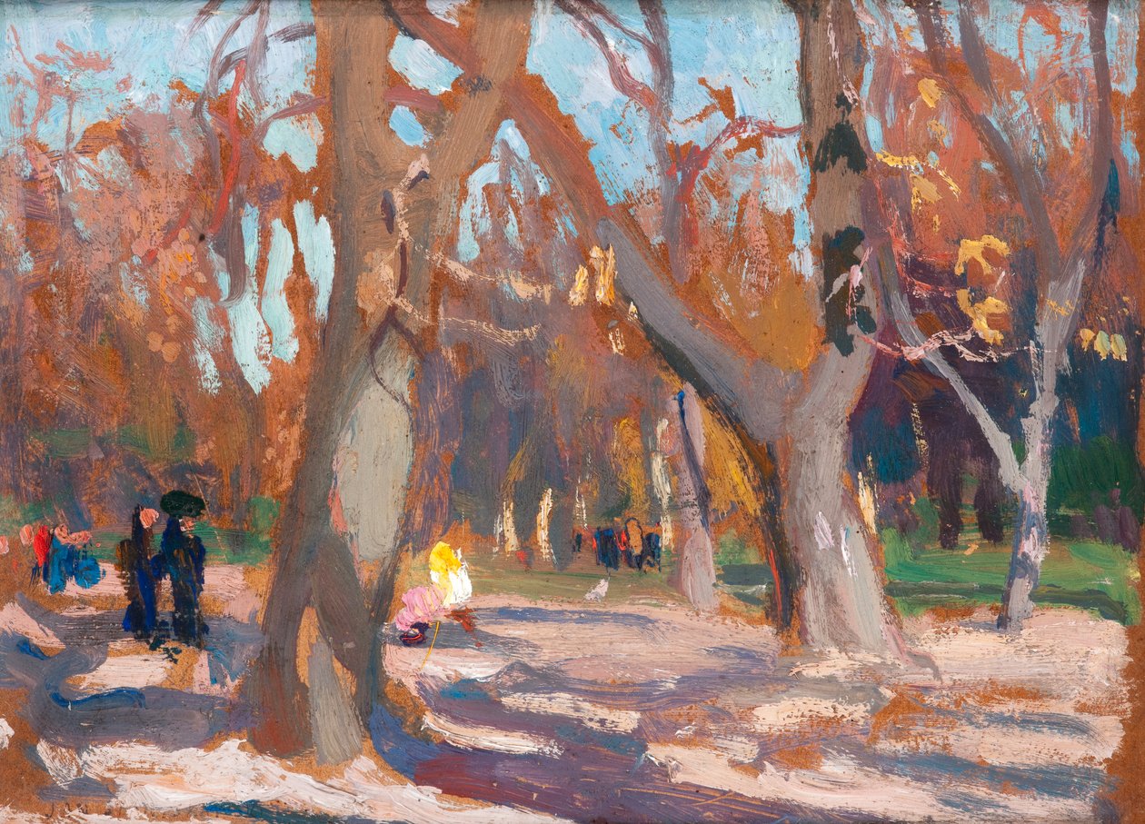 A krakkói Planty Park, 1903 körül (olaj, vászon) alkotó: Jan Stanislawski