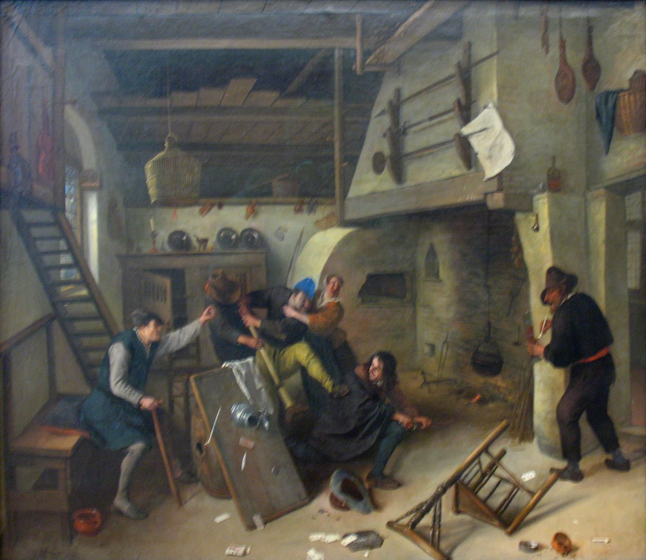 Verekedés kártyázók között egy kocsmában alkotó: Jan Steen