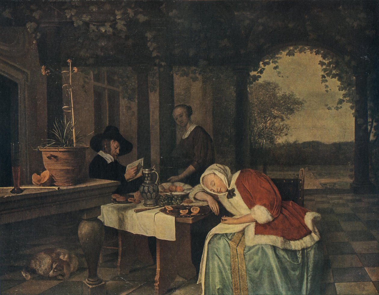 Étkezés után alkotó: Jan Steen