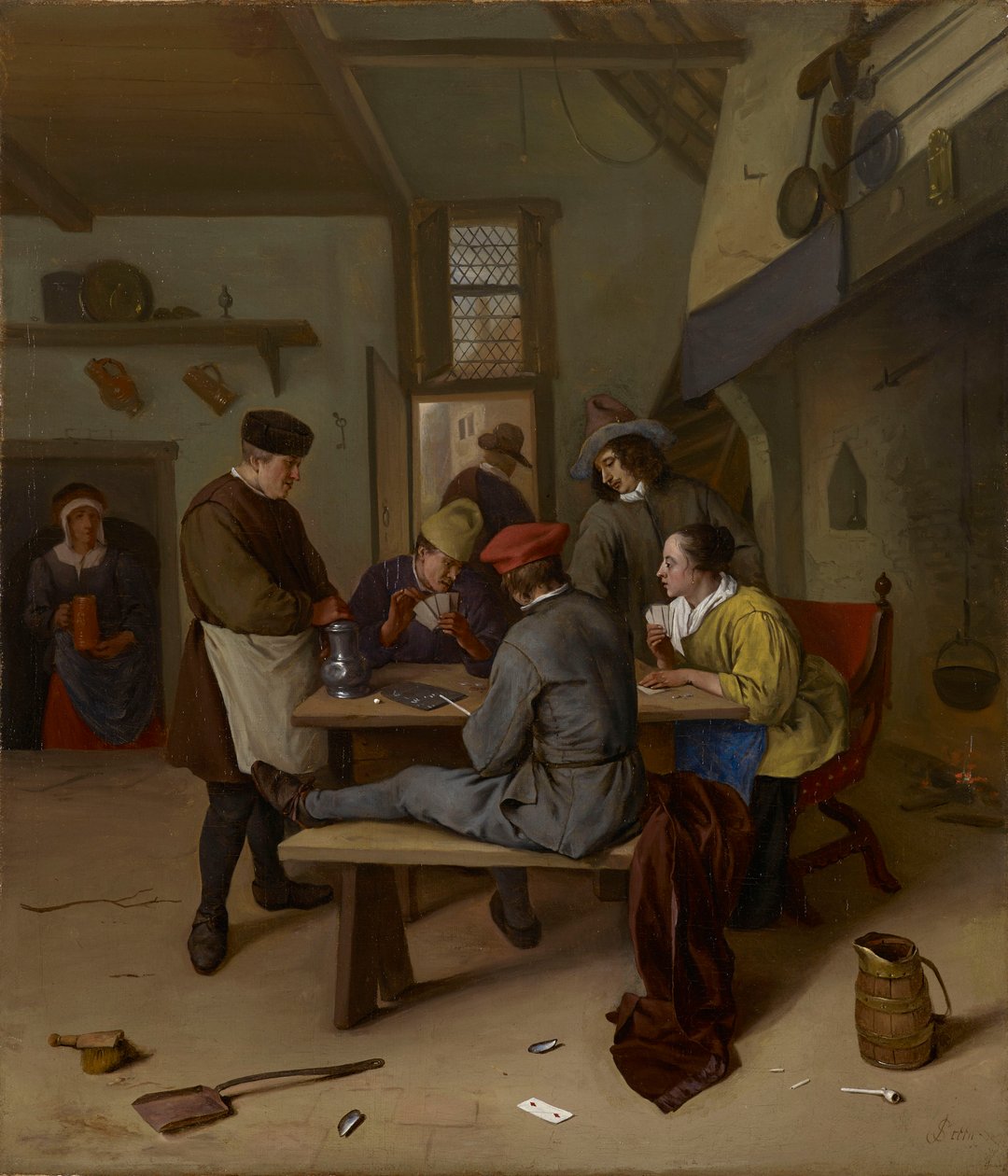 Kártyázók egy kocsmában alkotó: Jan Steen