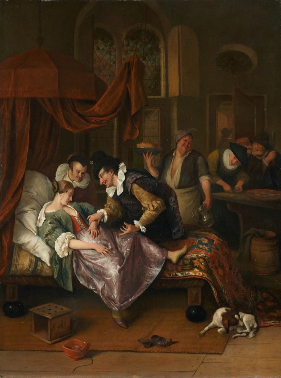 Az_orvos_látogatása alkotó: Jan Steen