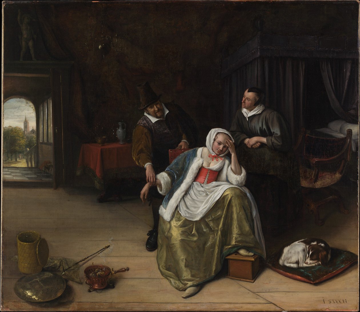 A szerelmes lány alkotó: Jan Steen