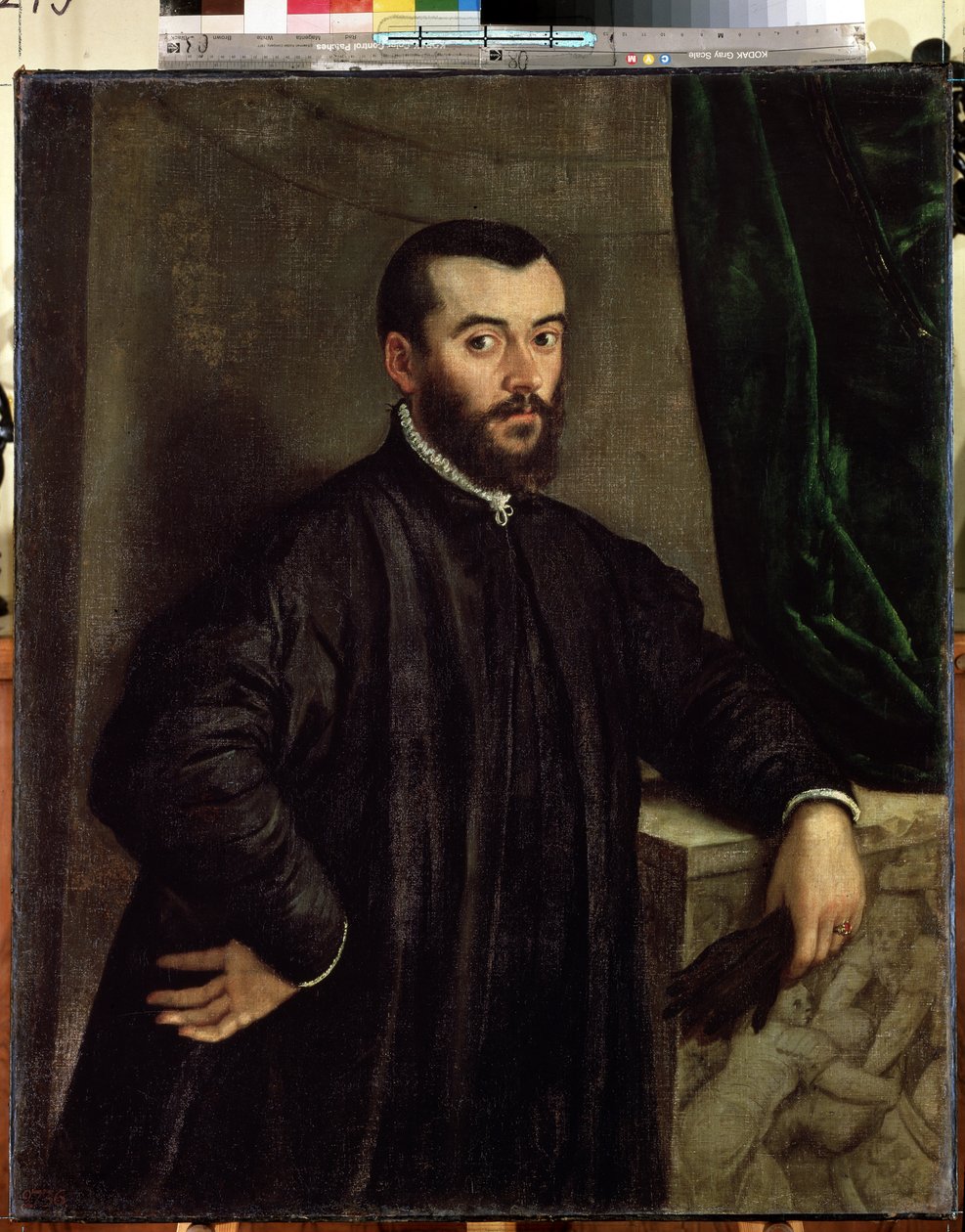 "Andre Vesale (Andreas Vesalius) (1514-1564), V. Károly anatómusa és orvosa portréja" Festmény (Miután Tiziano Vecellio mondta Tizian (1485-1576), Jan Stephen van Calcar (1499-1546 körül) alkotó: Jan Stephen Calcar