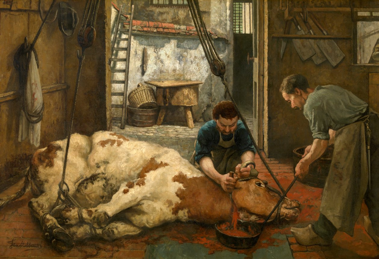 Vágás (olaj, vászon) alkotó: Jan Stobbaerts