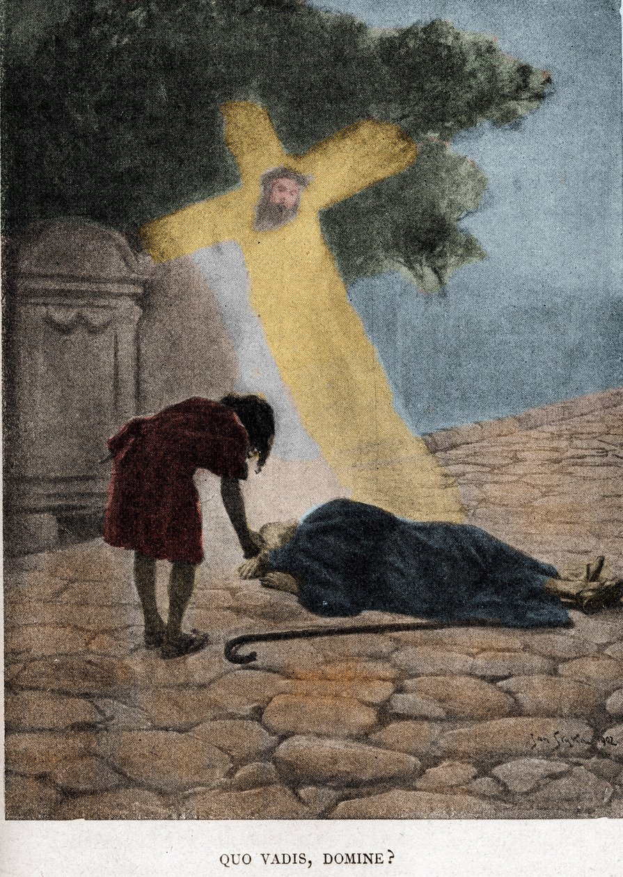 Quo vadis dominál? (XXIII. fejezet) JAN STYKA (1858-1925) illusztrációja Henryk Sienkiewicz „Quo Vadis” című regényéhez. alkotó: Jan Styka