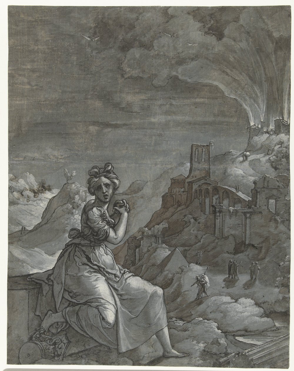 Cassandra gyászolja Trója pusztulását, 1550-55 alkotó: Jan Swart Van Groningen