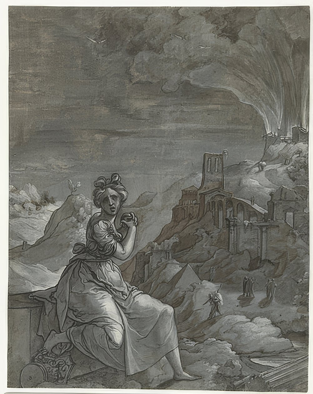 Kassandra Trója bukását gyászolja. 1550-55 alkotó: Jan Swart Van Groningen