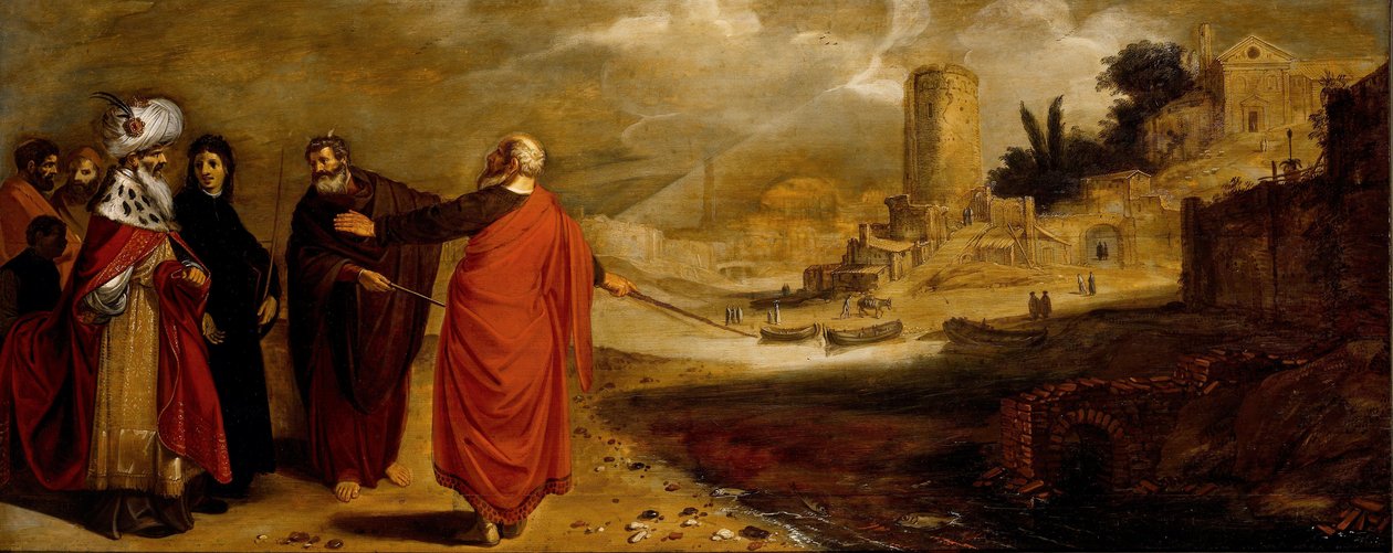 Aaron a folyó vizét vérré változtatja alkotó: Jan Symonsz Pynas