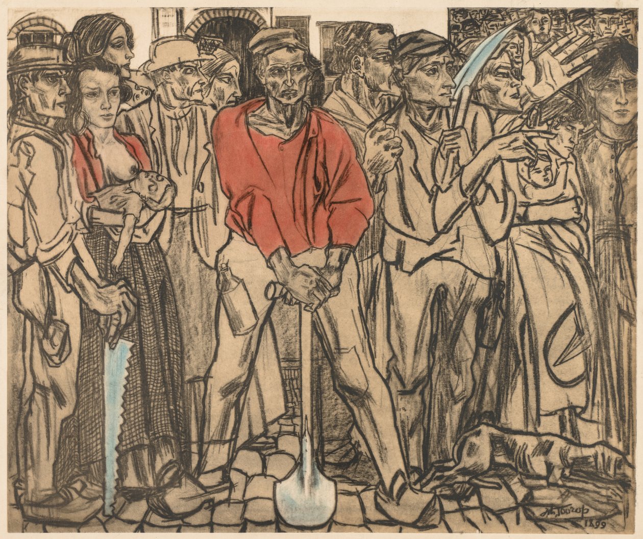 Munkások csoportja alkotó: Jan Theodore Toorop