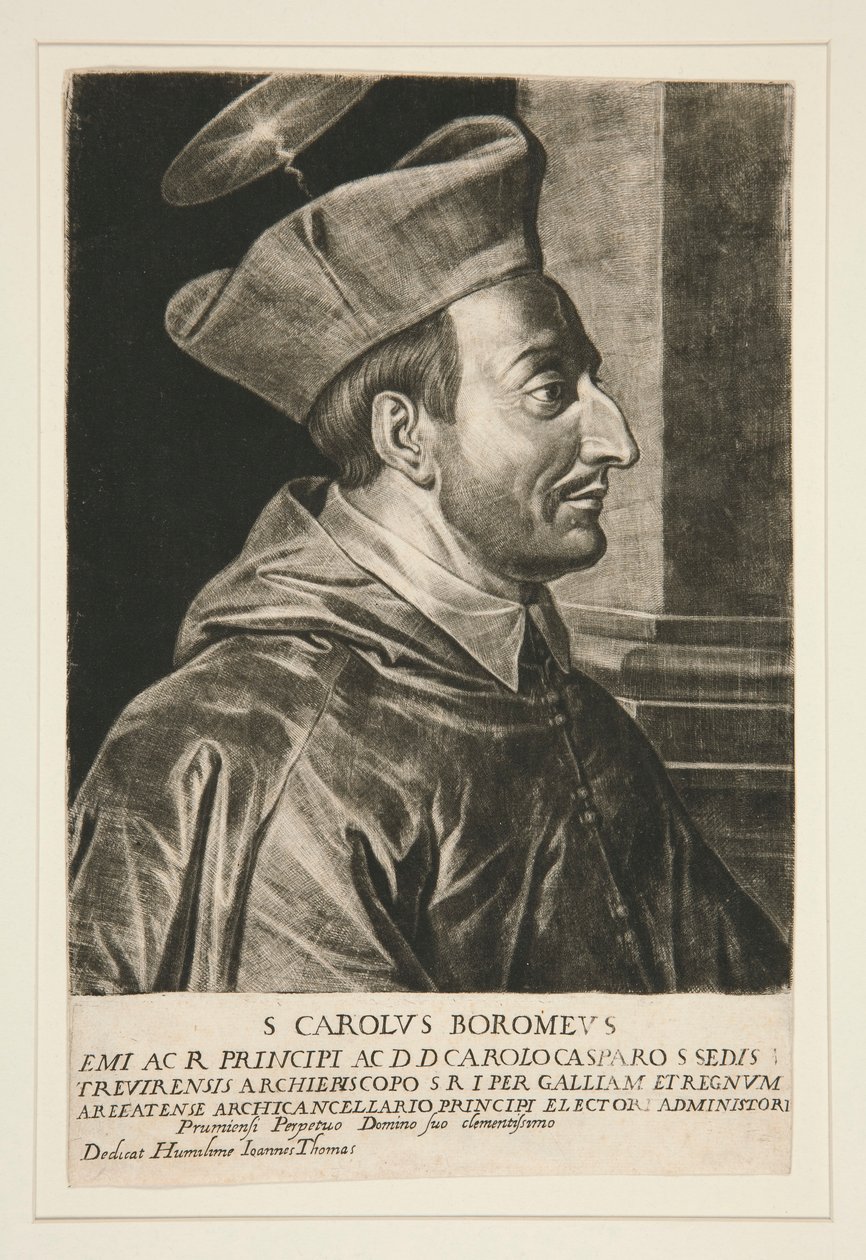 Borromeo Szent Károly portréja alkotó: Jan Thomas