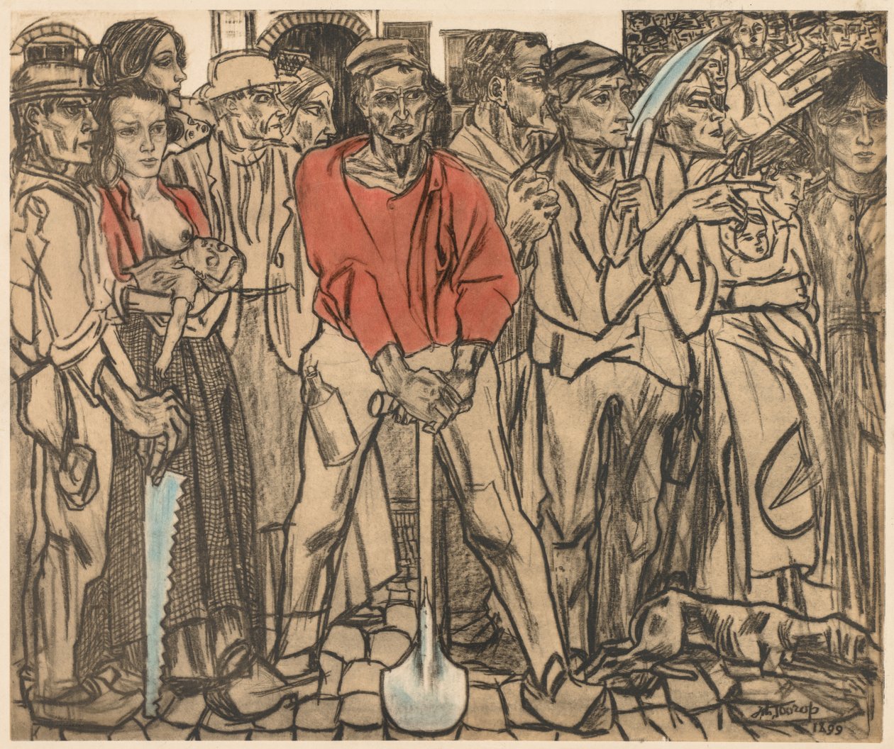 Munkavállalók csoportja alkotó: Jan Toorop
