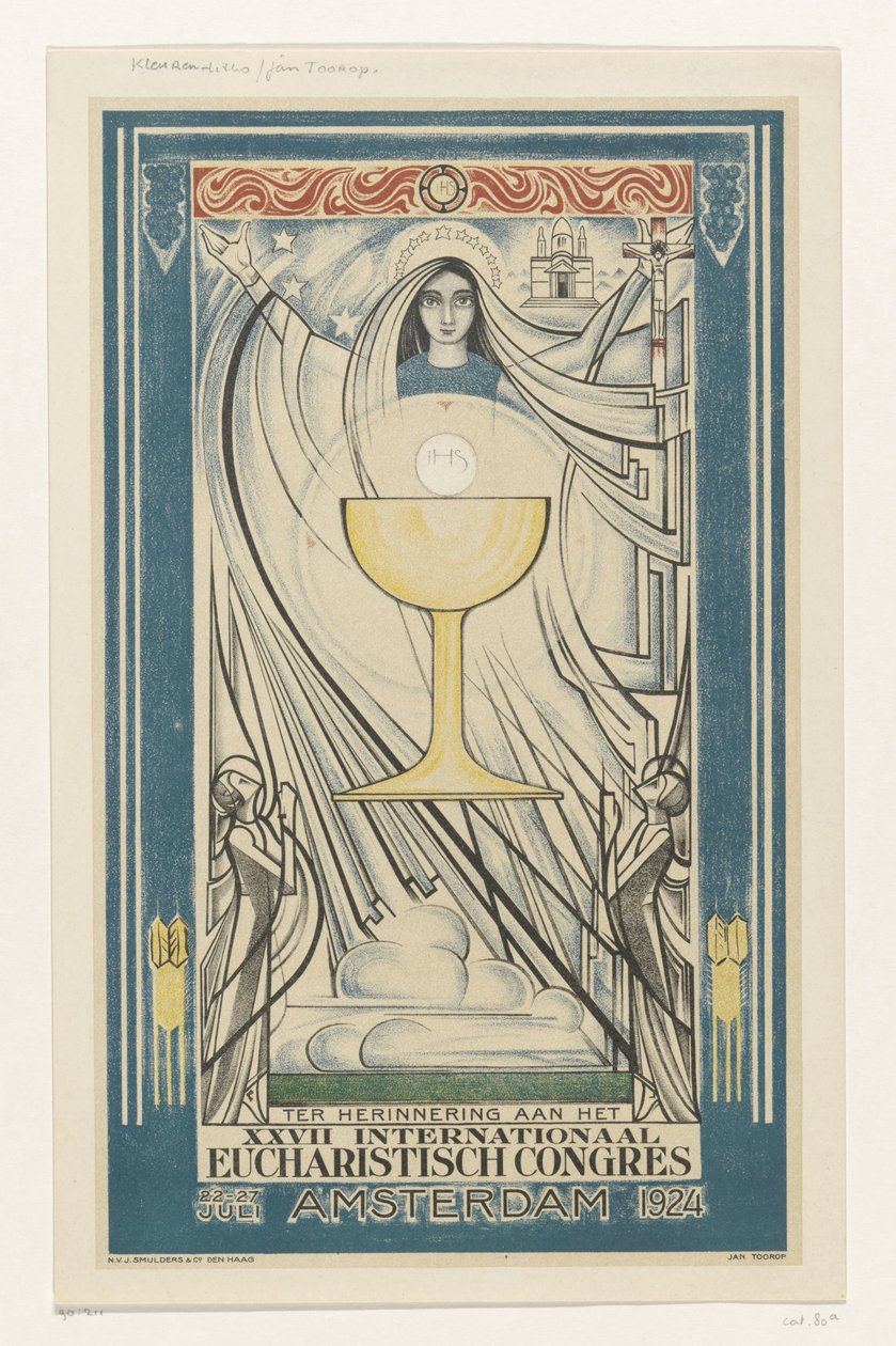 Plakát a Nemzetközi Eucharisztikus Kongresszushoz, 1924 (sorozat címe) alkotó: Jan Toorop