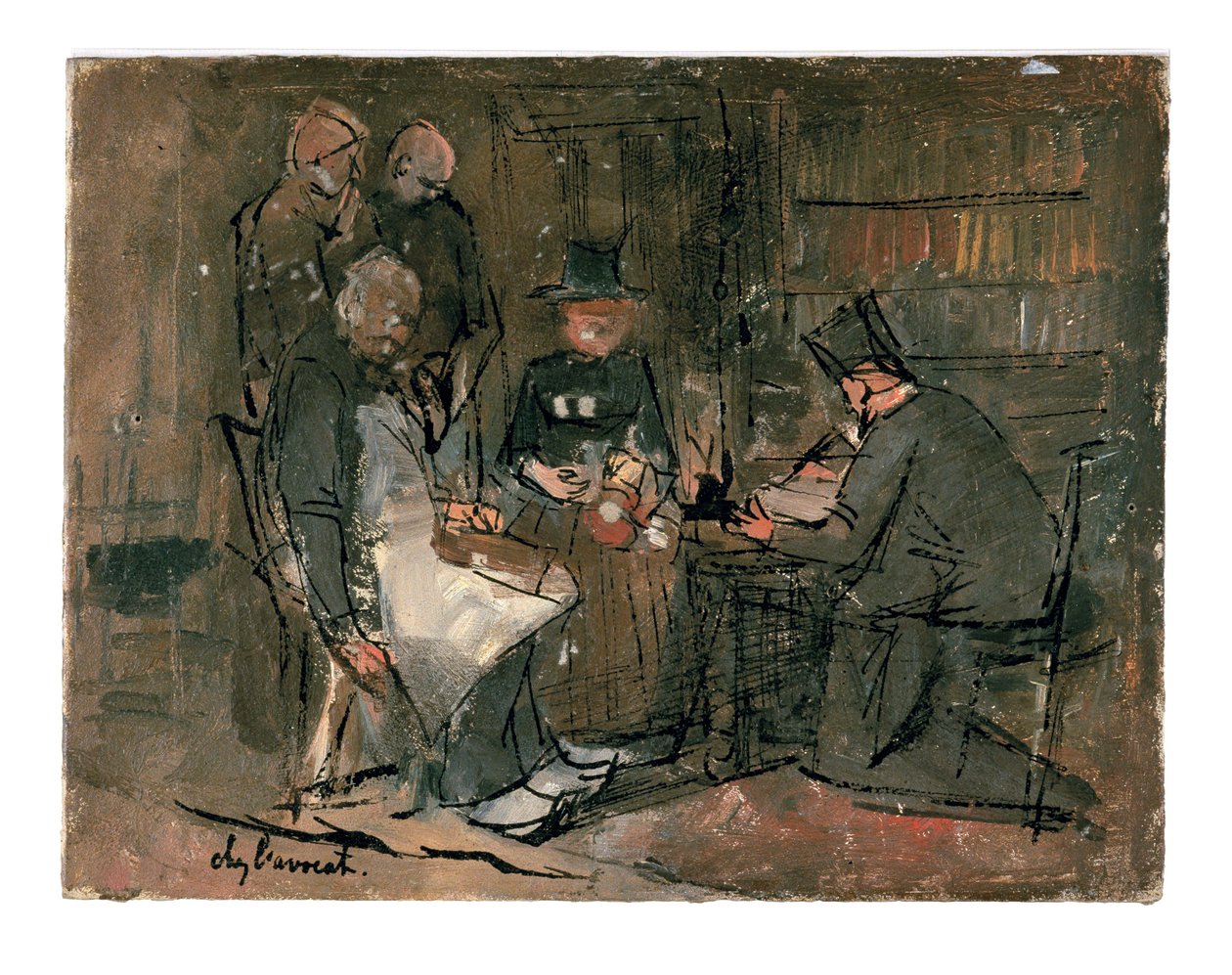 Az ügyvédi irodában (tanulmány) alkotó: Jan Toorop