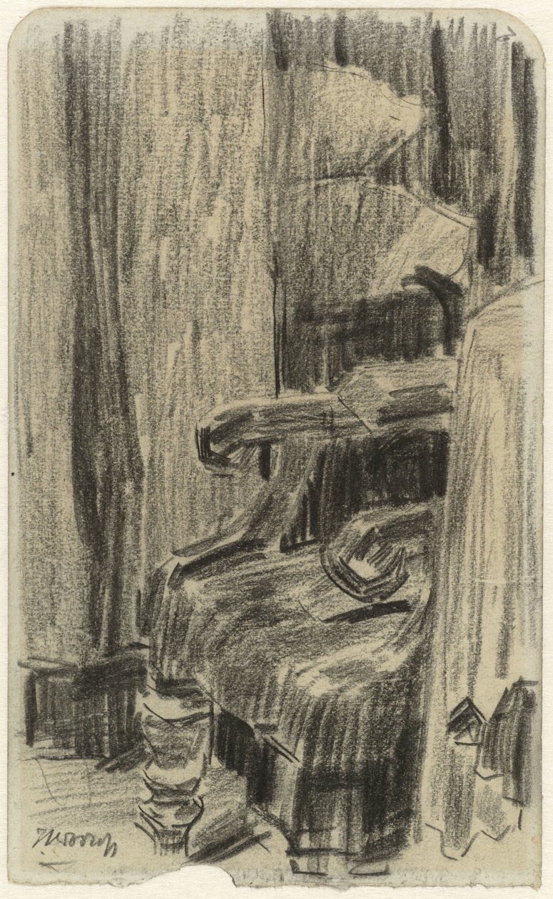 Fotel részben függönnyel alkotó: Jan Toorop