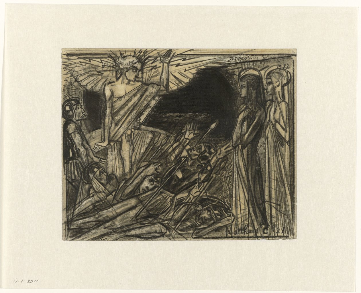 Mária a sírnál egy angyal megszólította alkotó: Jan Toorop