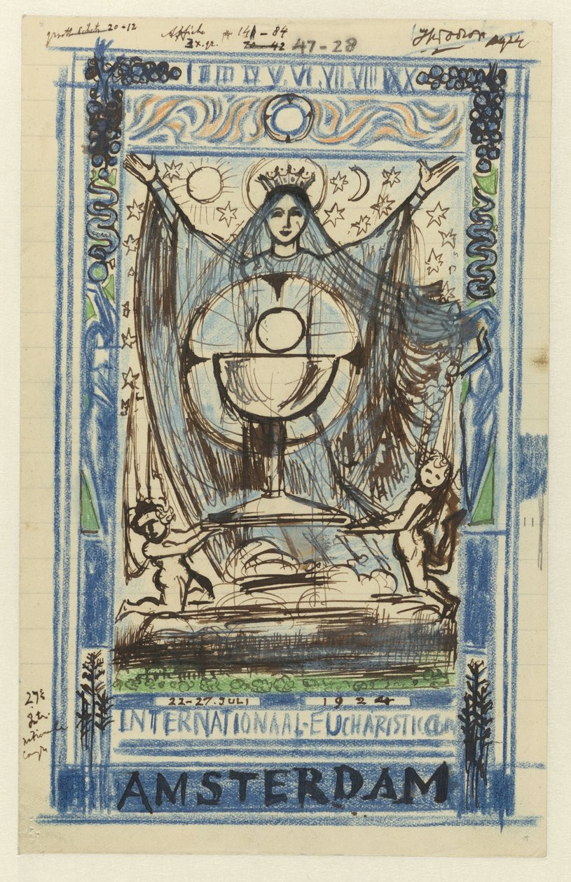 Az 1924. július 22. és 27. között Amszterdamban tartott Nemzetközi Eucharisztikus Kongresszus plakátterve alkotó: Jan Toorop