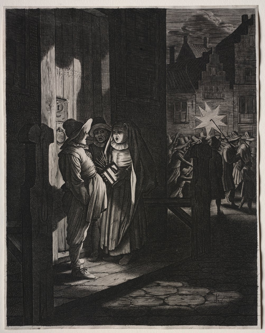 Királyok csillaga, Egy éjszakai darab, 1630. alkotó: Jan Van de Velde
