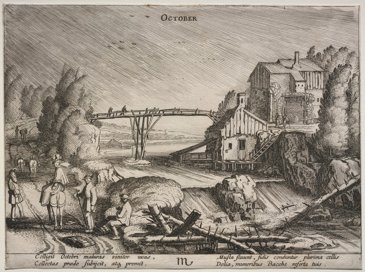 A tizenkét hónap: október. alkotó: Jan Van de Velde