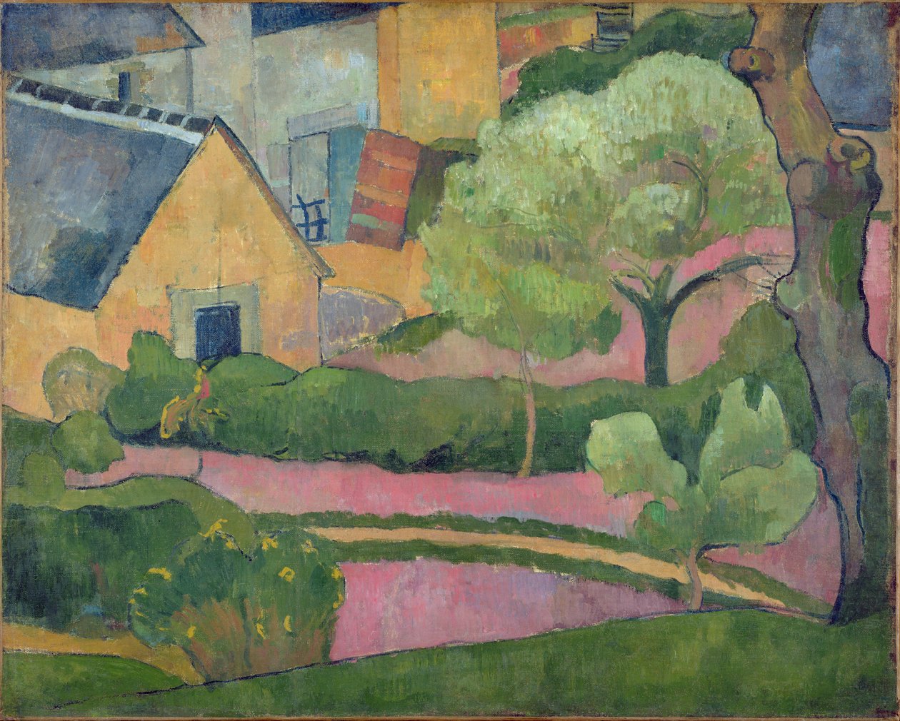 Farmyard Le Poulduban, 1892 körül (olaj, vászon) alkotó: Jan Verkade