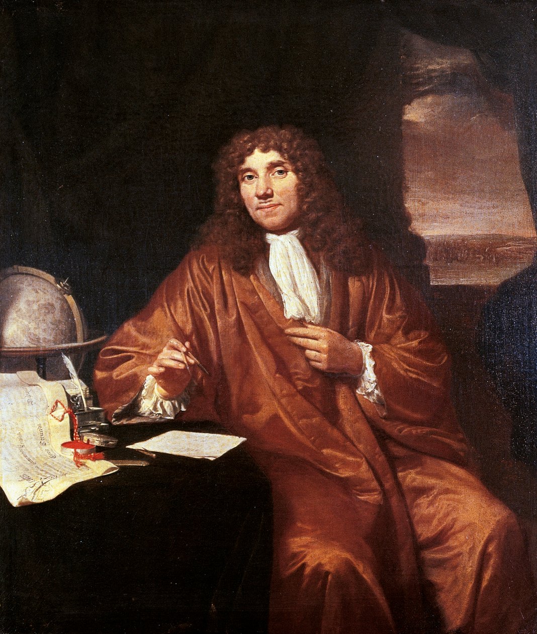 Antonie van Leeuwenhoek, 1680 körül (olaj, vászon) alkotó: Jan Verkolje