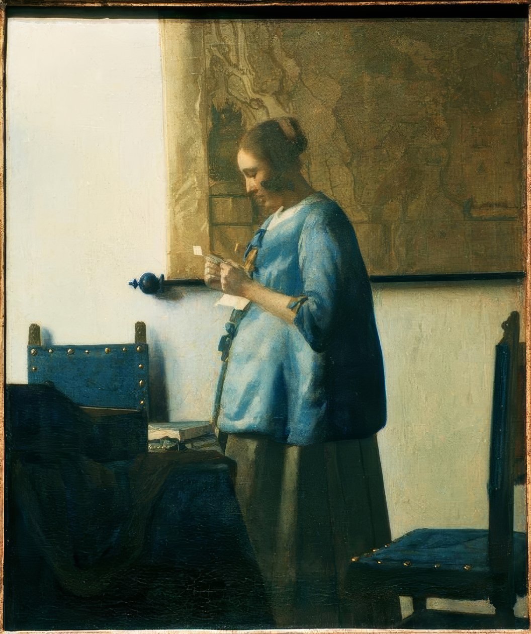 Levélolvasó kék színben alkotó: Jan Vermeer van Delft