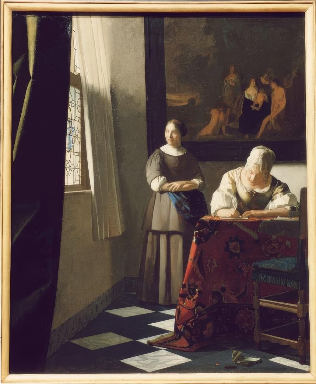 Levélíró és szobalány alkotó: Jan Vermeer van Delft