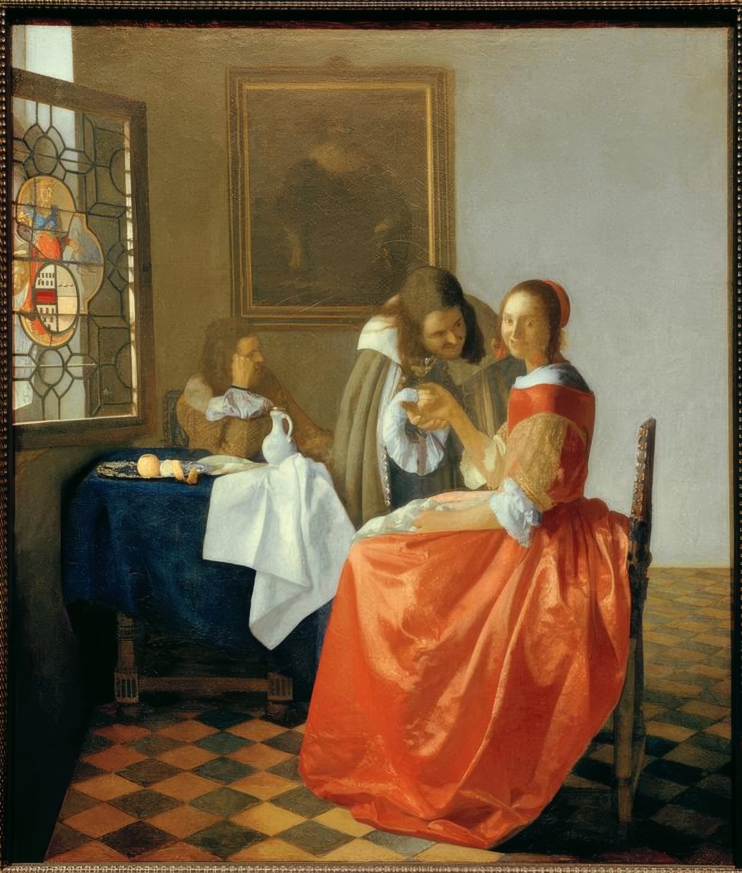 A lány a borospohárral alkotó: Jan Vermeer van Delft