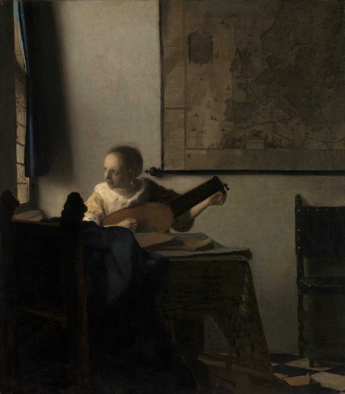 Fiatal nő lanttal, kb. 1662-63. alkotó: Jan Vermeer van Delft