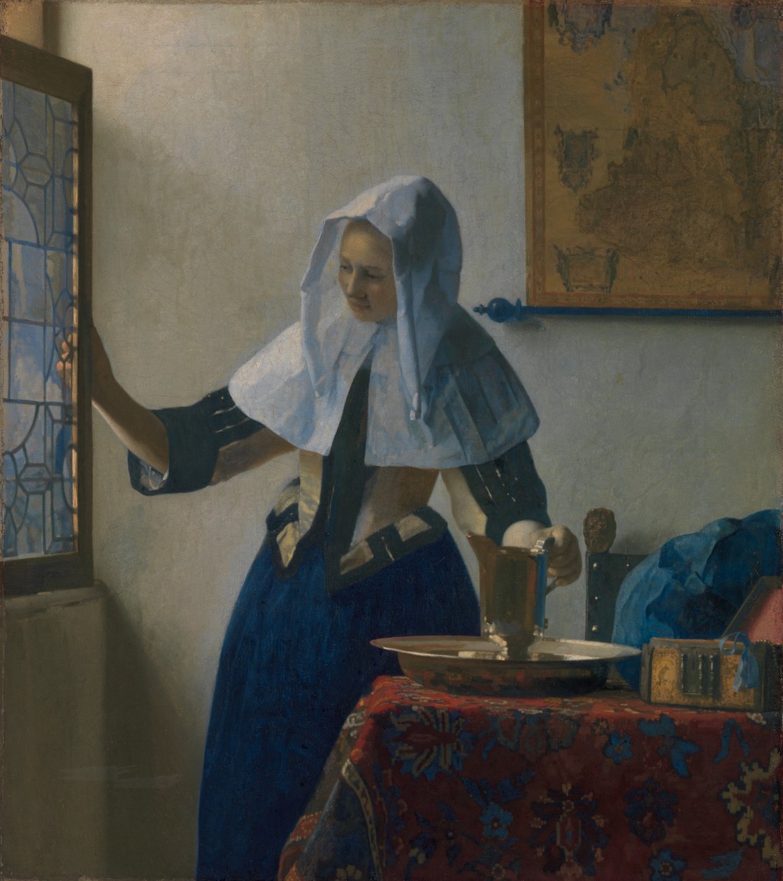 Fiatal nő vizeskancsóval, kb. 1662. alkotó: Jan Vermeer van Delft