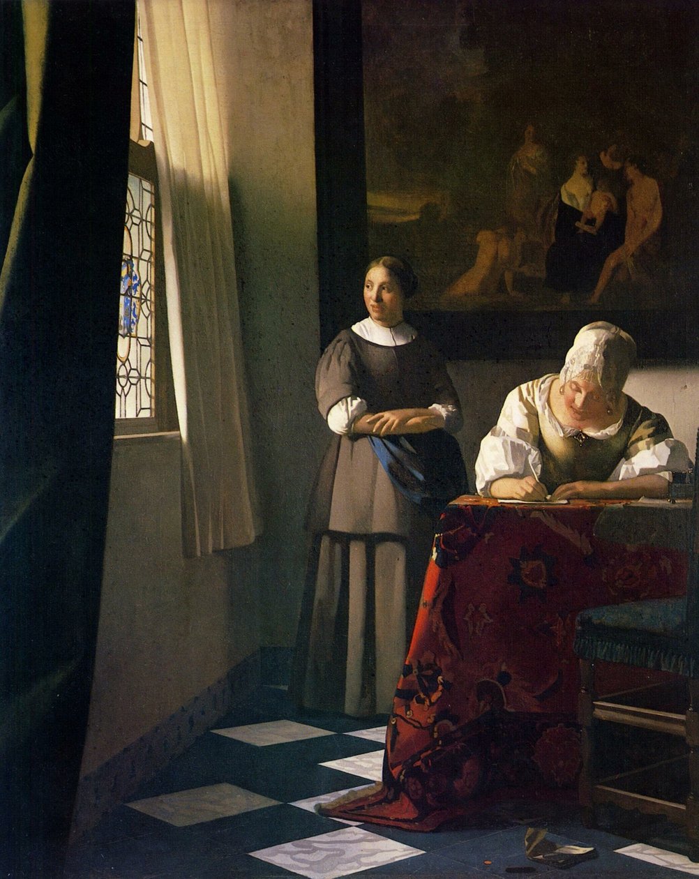 Hölgy levelet ír szobalányával alkotó: Jan Vermeer van Delft