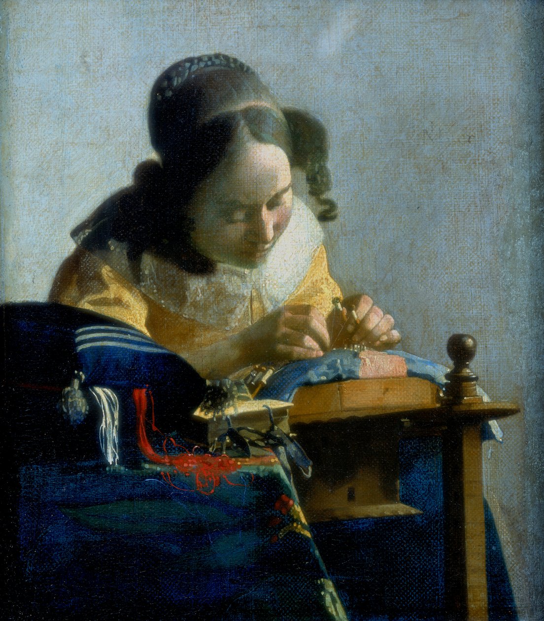 A csipkeverő, c1664 alkotó: Jan Vermeer van Delft