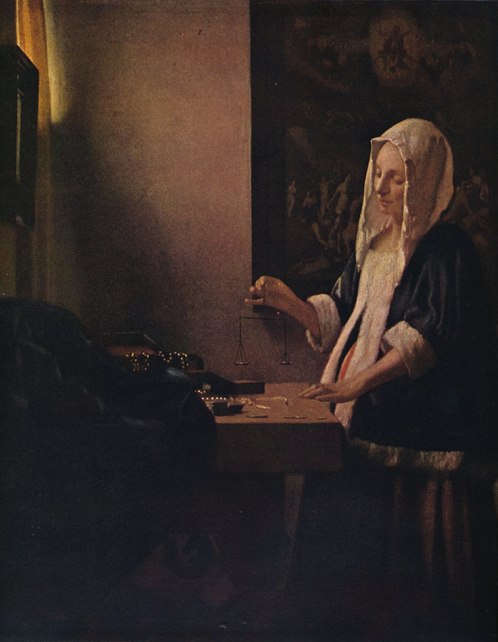 Egyenleget tartó nő, c1664 alkotó: Jan Vermeer van Delft