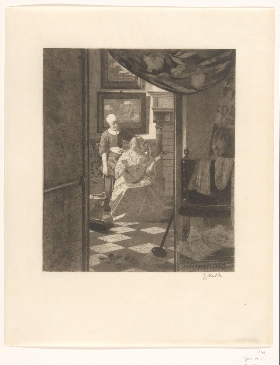The Love Letter (eredeti cím) alkotó: Jan Veth (signed by artist)
