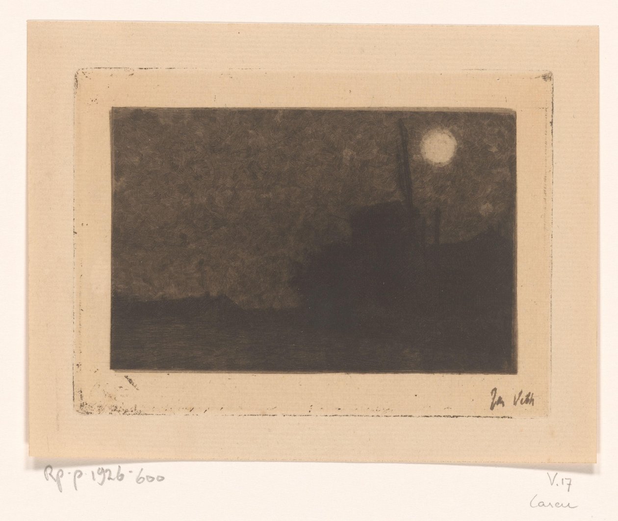 Malom Larenben a holdfényben alkotó: Jan Veth (signed by artist)