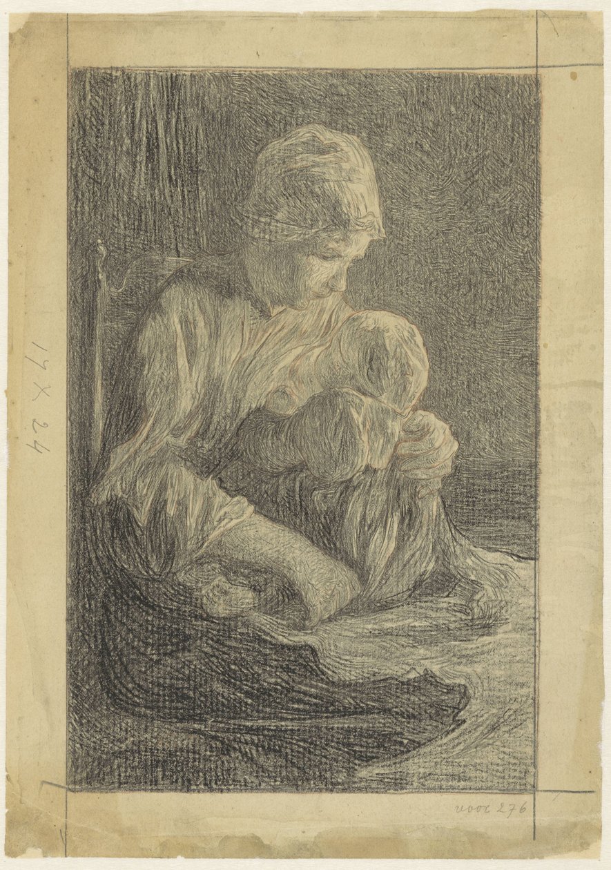 Anya gyermekével alkotó: Jan Veth