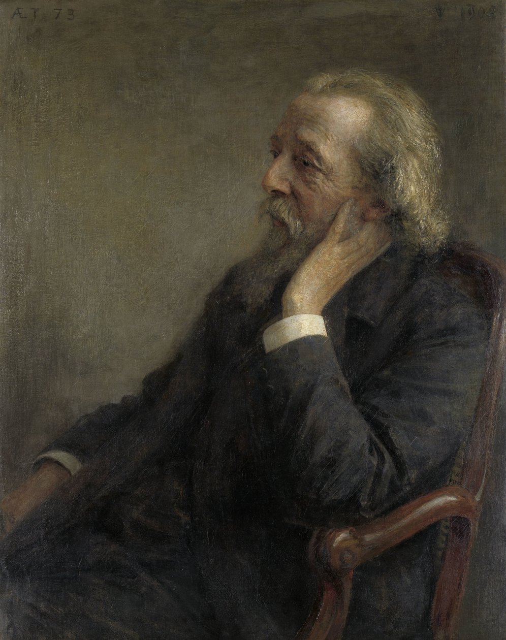 Petrus Hermannus Hugenholtz tiszteletes (1834-1911), a Szabad Önkormányzat alapítójának portréja alkotó: Jan Veth