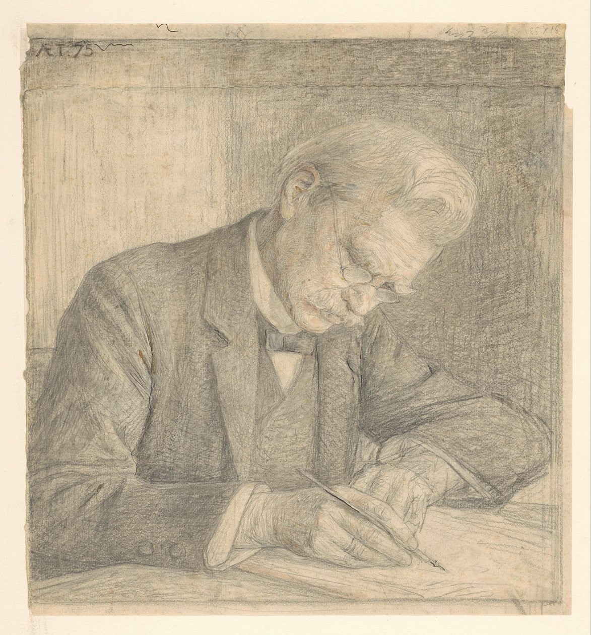 J. van der Vegt portréja, írás alkotó: Jan Veth