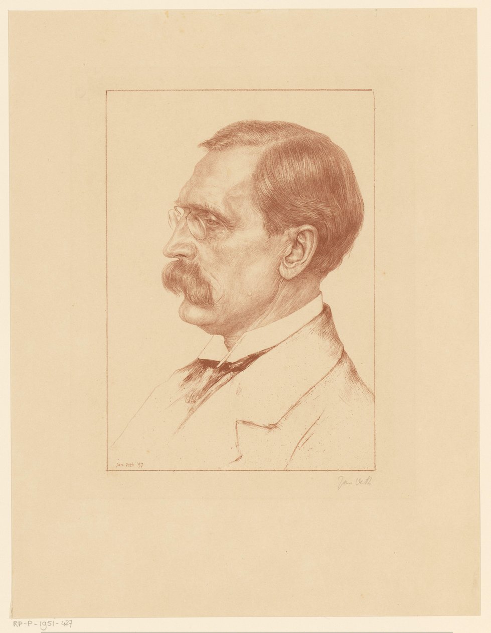 Wilhelm von Bode portréja De Kroniek portréi (sorozat címe) alkotó: Jan Veth