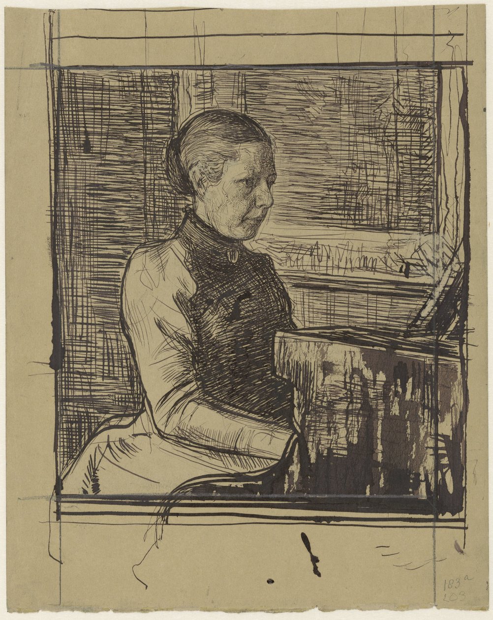 Mrs. Van Marken-Matthes portréja alkotó: Jan Veth