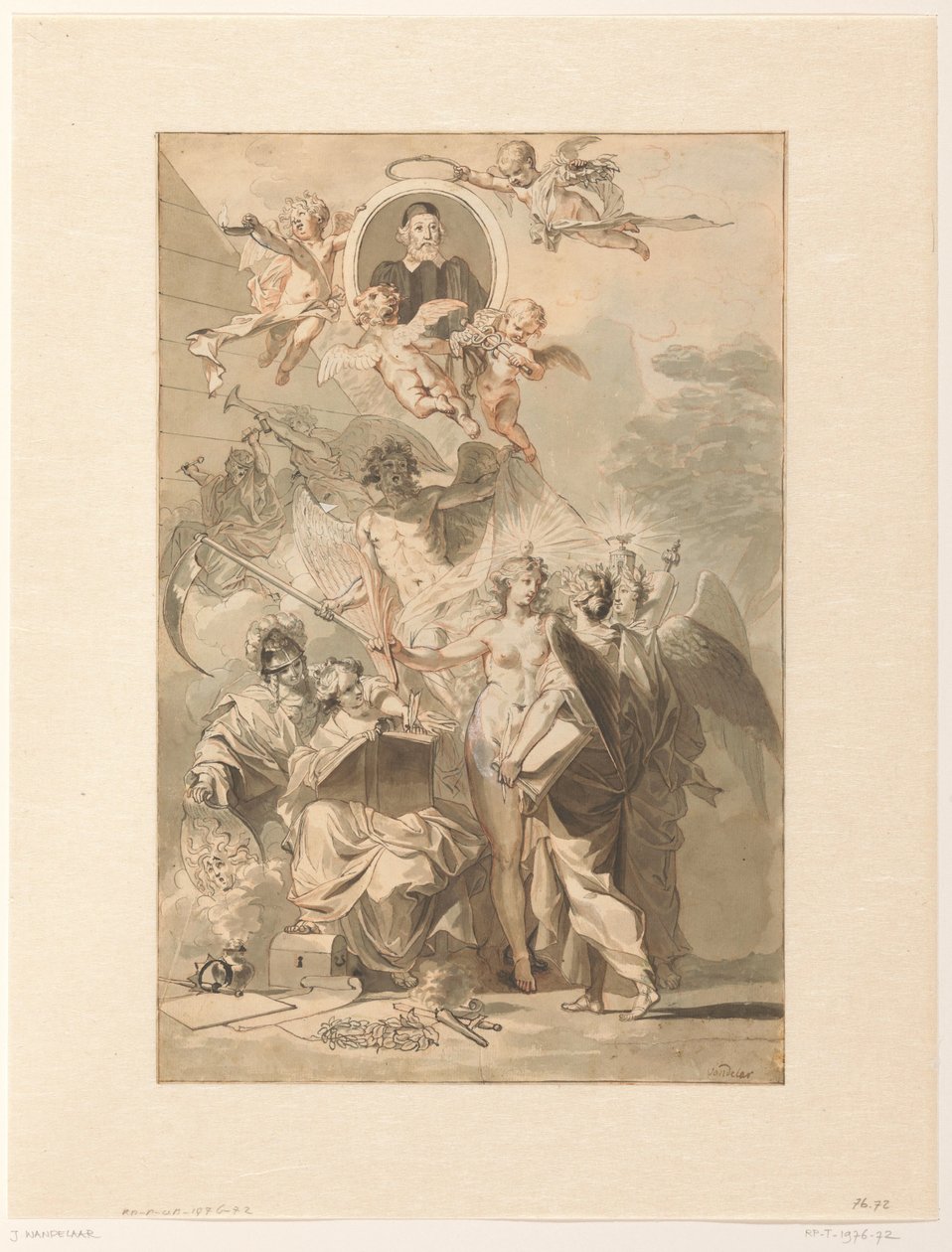 Frontispiece Design Edward Simson, Chronicon Catholicon számára alkotó: Jan Wandelaar