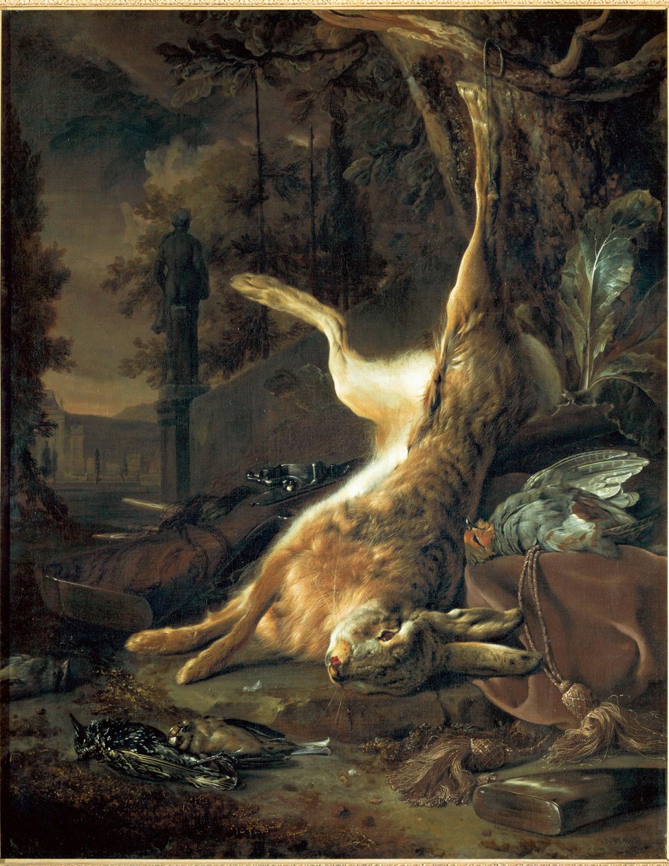 Csendélet halott nyúllal alkotó: Jan Weenix