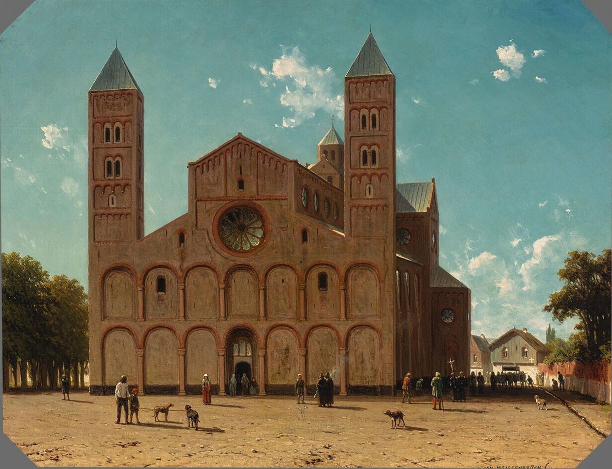 Holland: De Mariakerk in Utrecht Utrechti Szent Mária templom Utrechtben alkotó: Jan Weissenbruch