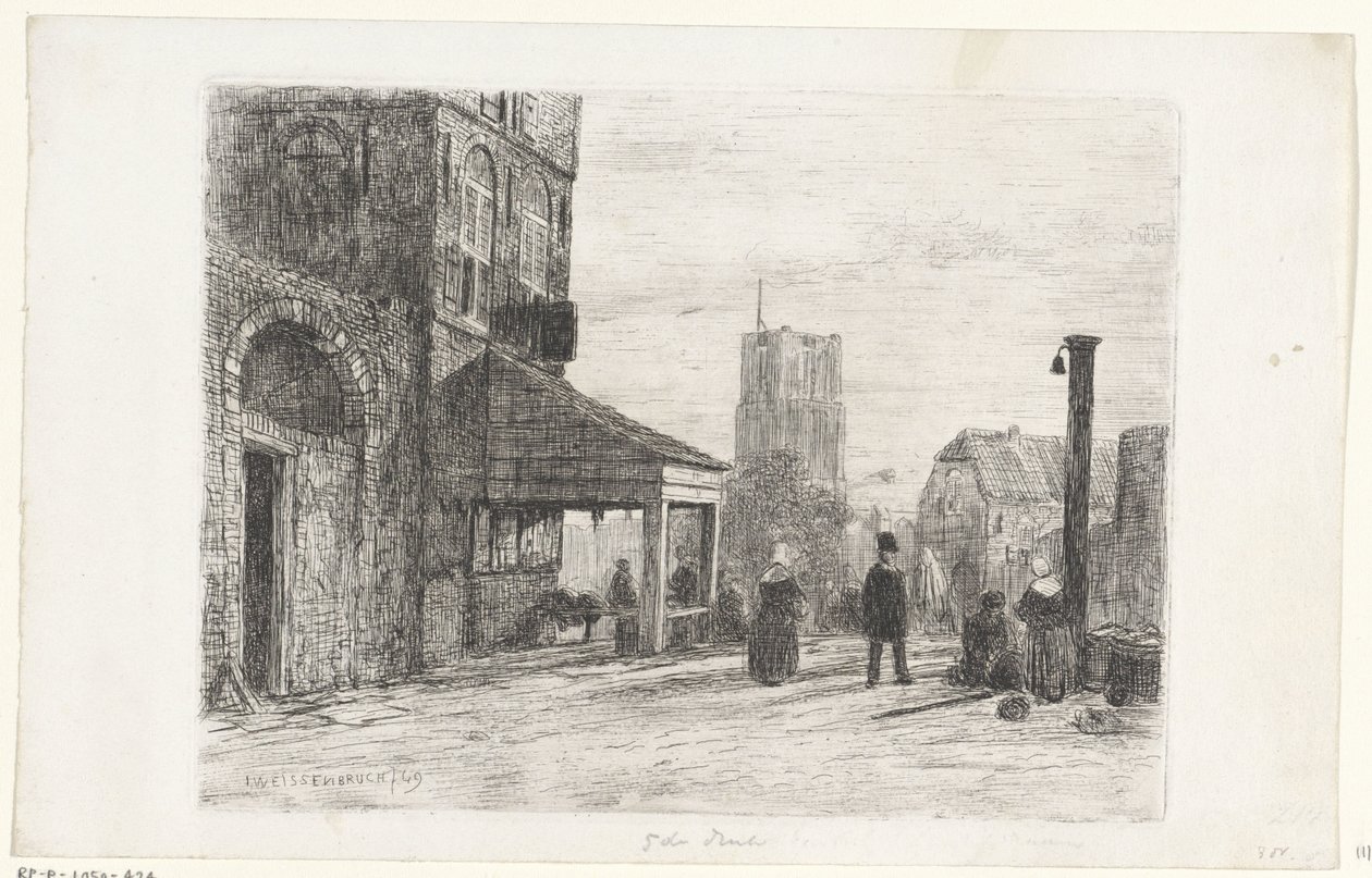 Kilátás a woudrichemi Szent Márton-templomra alkotó: Jan Weissenbruch