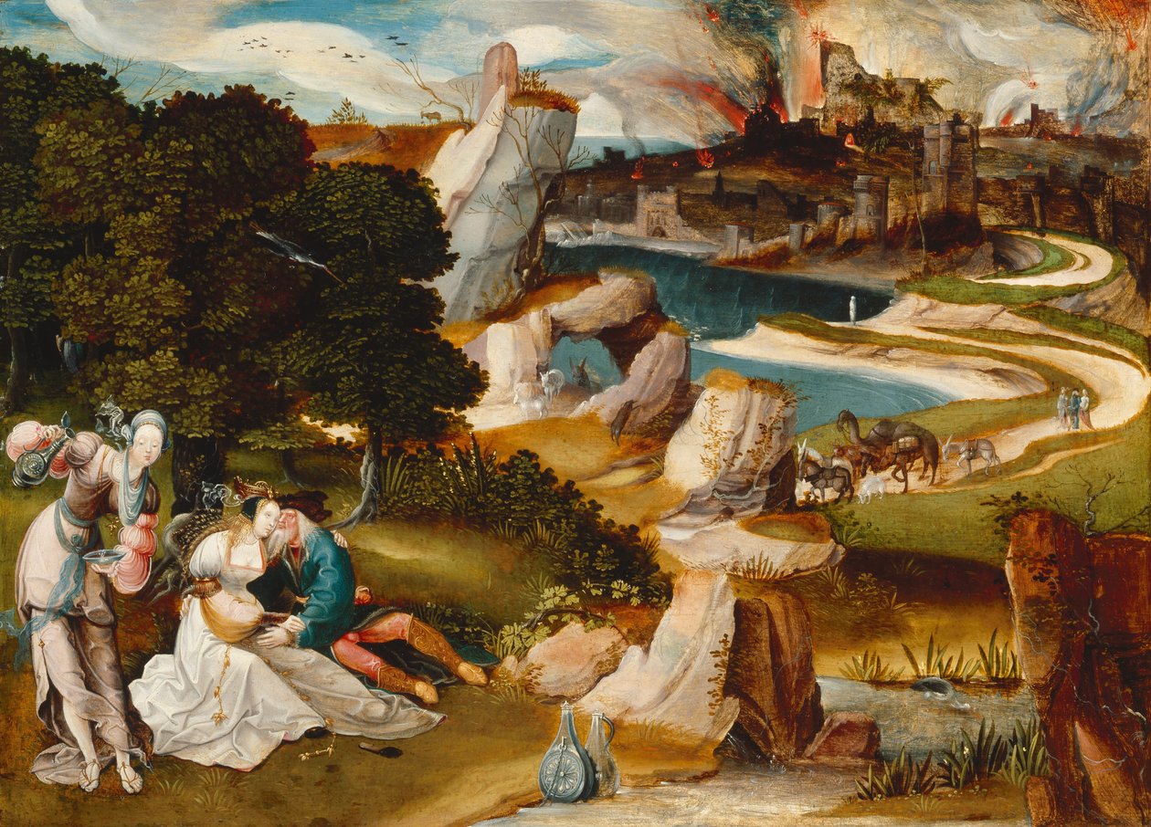 Lót és lányai, 1523 (olaj, tölgyfa tábla) alkotó: Jan Wellens de Cock