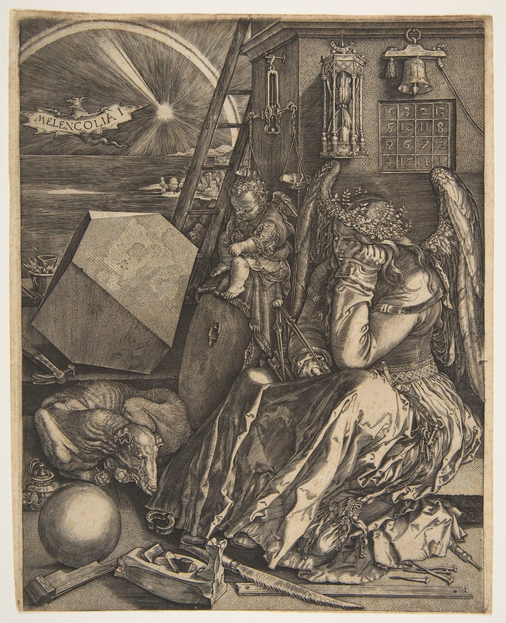 Melencolia I. példány, 1602. alkotó: Jan Wierix